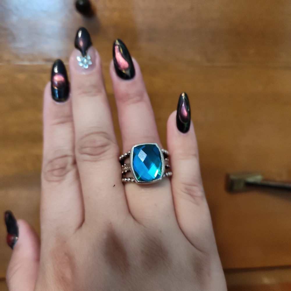 Sajen Caribbean Quartz ring sz 8